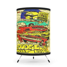 Vintage Dodge Boys Scat Pack Mopar Tripod Lamp with High-Res Printed Shade, US/CA plug