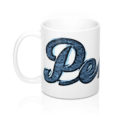 Penbo Logo in Vintage Blue Style Mugs by Retro Boater