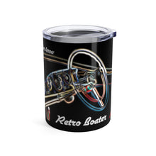 Vintage Chris Craft Silver Arrow Interior in Neon Lights by Retro Boater Tumbler 10oz