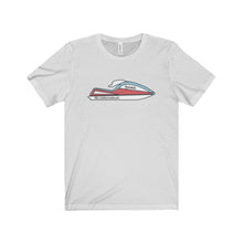 1990 Stand Up Jet Ski by Hydroholic Unisex Jersey Short Sleeve Tee