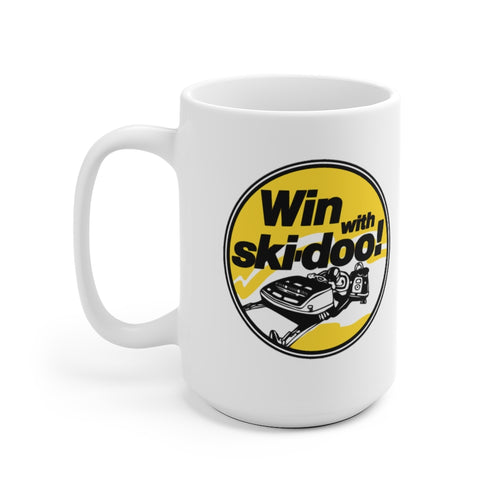 Vintage Ski-Doo Racing White Ceramic Mug by SpeedTiques
