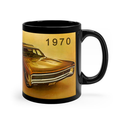 1970 Plymouth Sportsmen Suburban Wagon Black mug 11oz by SpeedTiques