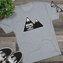 Classic Black and White Mountain Design Only in a Hummer Men's Tri-Blend Crew Tee