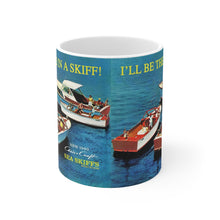 1960 Vintage Chris Craft Sea Skiff Lineup Mug 11oz by Retro Boater