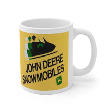 Vintage John Deere Snowmobiles White Ceramic Mug by SpeedTiques