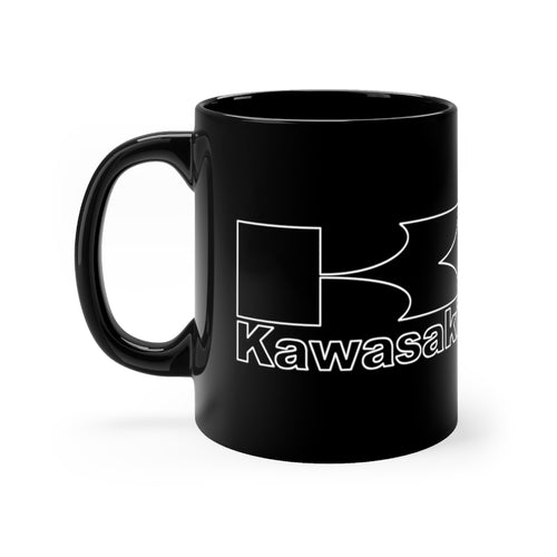 Vintage Kawasaki Motorcycle Black mug 11oz