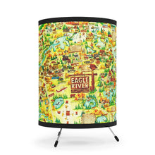 Eagle River Wisconsin Tripod Lamp with High-Res Printed Shade, US/CA plug
