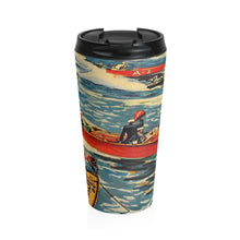 Vintage Boat Race by Retro Boater Stainless Steel Travel Mug