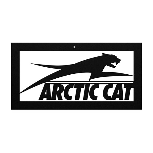 Classic Arctic Cat Die-Cut Metal Sign