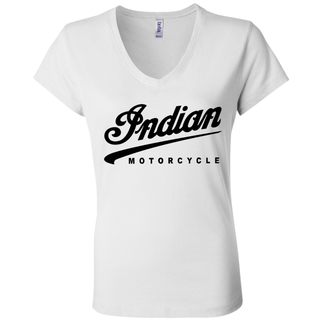 Vintage Indian Motorcycle B6005 Ladies' Jersey V-Neck T-Shirt