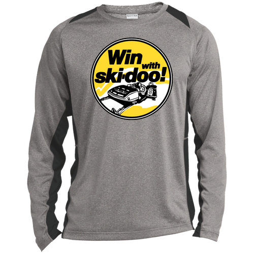 1970s Vintage Ski-Doo Long Sleeve Heather Performance Tee