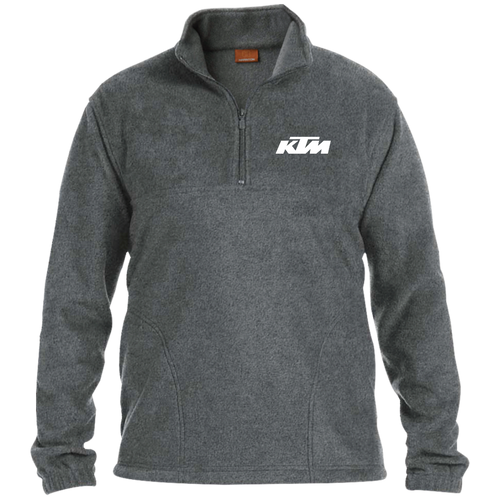 Classic White KTM Motorcycle 1/4 Zip Fleece Pullover