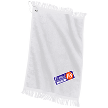 VIntage Gray Marine Fireball V8 Port & Co. Grommeted Finger Tip Towel