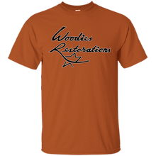 Woodies Restorations logo in white outline G200 Gildan Ultra Cotton T-Shirt