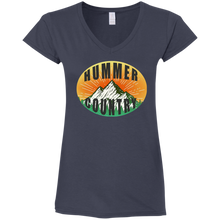 Hummer Country G64VL Gildan Ladies' Fitted Softstyle 4.5 oz V-Neck T-Shirt