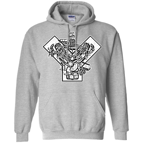 Ford Y-Block by Retro Boater G185 Gildan Pullover Hoodie 8 oz.