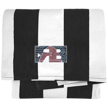 Retro Boater Logo PT43 Port & Company Cabana Stripe Beach Towel