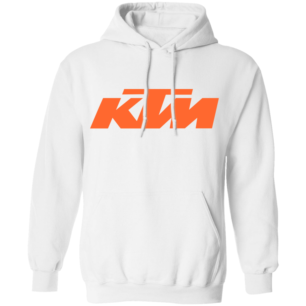 Classic White KTM Motorcycle Pullover Hoodie