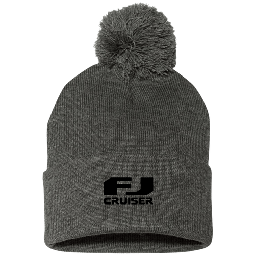 Classic Style Black Toyota FJ Cruiser Pom Pom Knit Cap