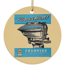 Champion Engine Co. Ceramic Circle Ornament