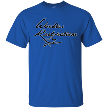 Woodies Restorations logo in white outline G200 Gildan Ultra Cotton T-Shirt