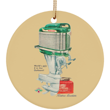 Vintage Mercury Outboard by Retro Boater SUBORNC Ceramic Circle Ornament