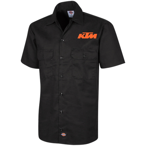 Classic Orange KTM Motorcycle Dickies Men's Workshirt