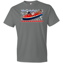 Santa and Rudolph take a Chris Craft Cruise  Anvil Lightweight T-Shirt 4.5 oz