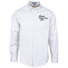 Woodies Restorations Logo S608 Port Authority Men's LS Dress Shirt