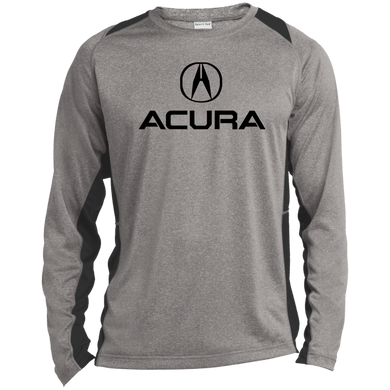 Vintage Acura ST361LS Long Sleeve Heather Colorblock Performance Tee