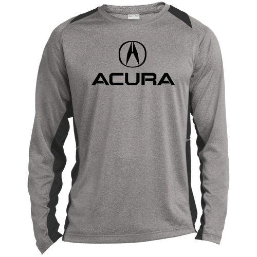 Vintage Acura ST361LS Long Sleeve Heather Colorblock Performance Tee