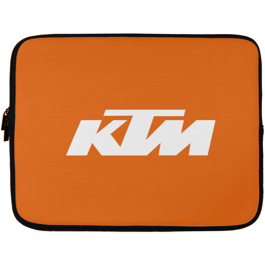 Classic White KTM Motorcycle Laptop Sleeve - 13 inch