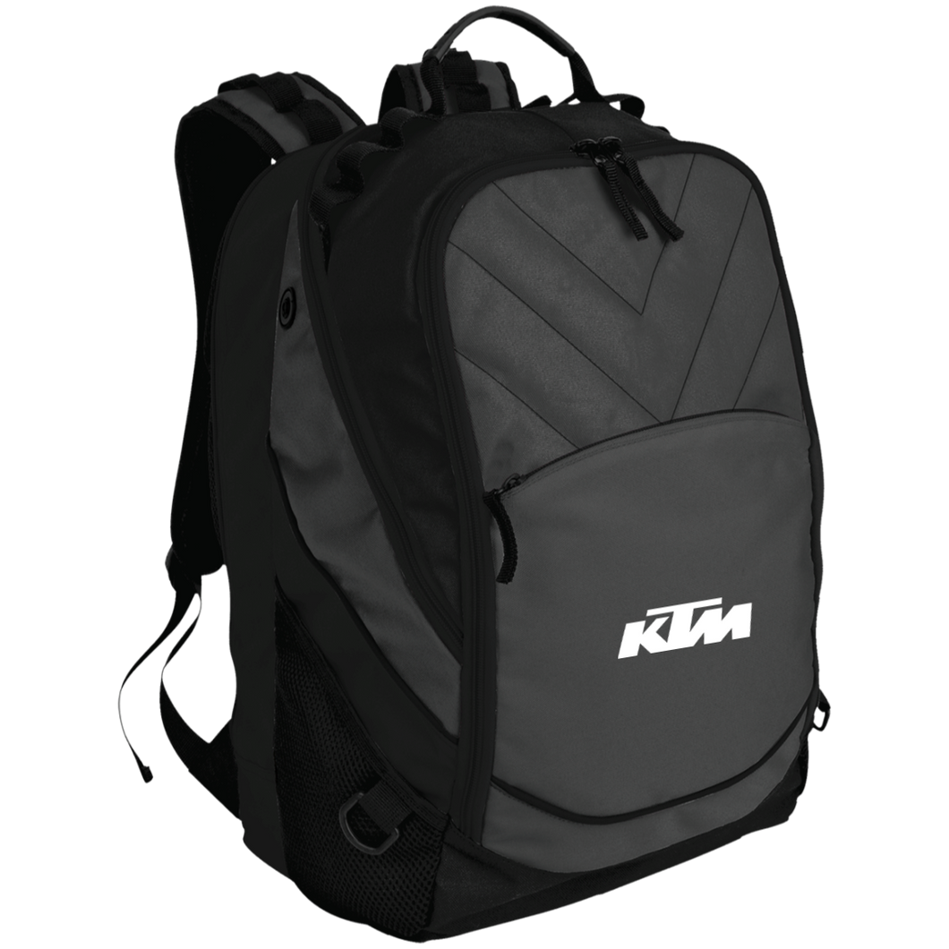 Classic White KTM Motorcycle Laptop Computer Backpack