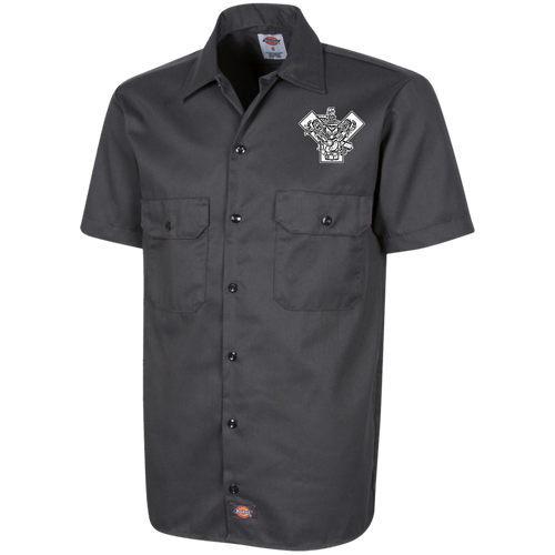 Vintage Ford Y Block Dickies Men's Short Sleeve Workshirt