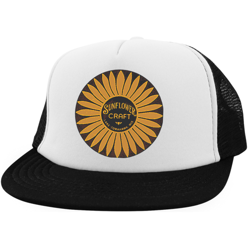 Sunflower Boats by Retro Boater DT624 District Trucker Hat with Snapback