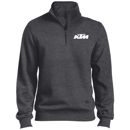 Classic White KTM Motorcycle 1/4 Zip Sweatshirt
