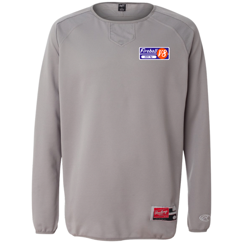 Vintage Gray Marine Fireball V8 225 Rawlings® Flatback Mesh Fleece Pullover