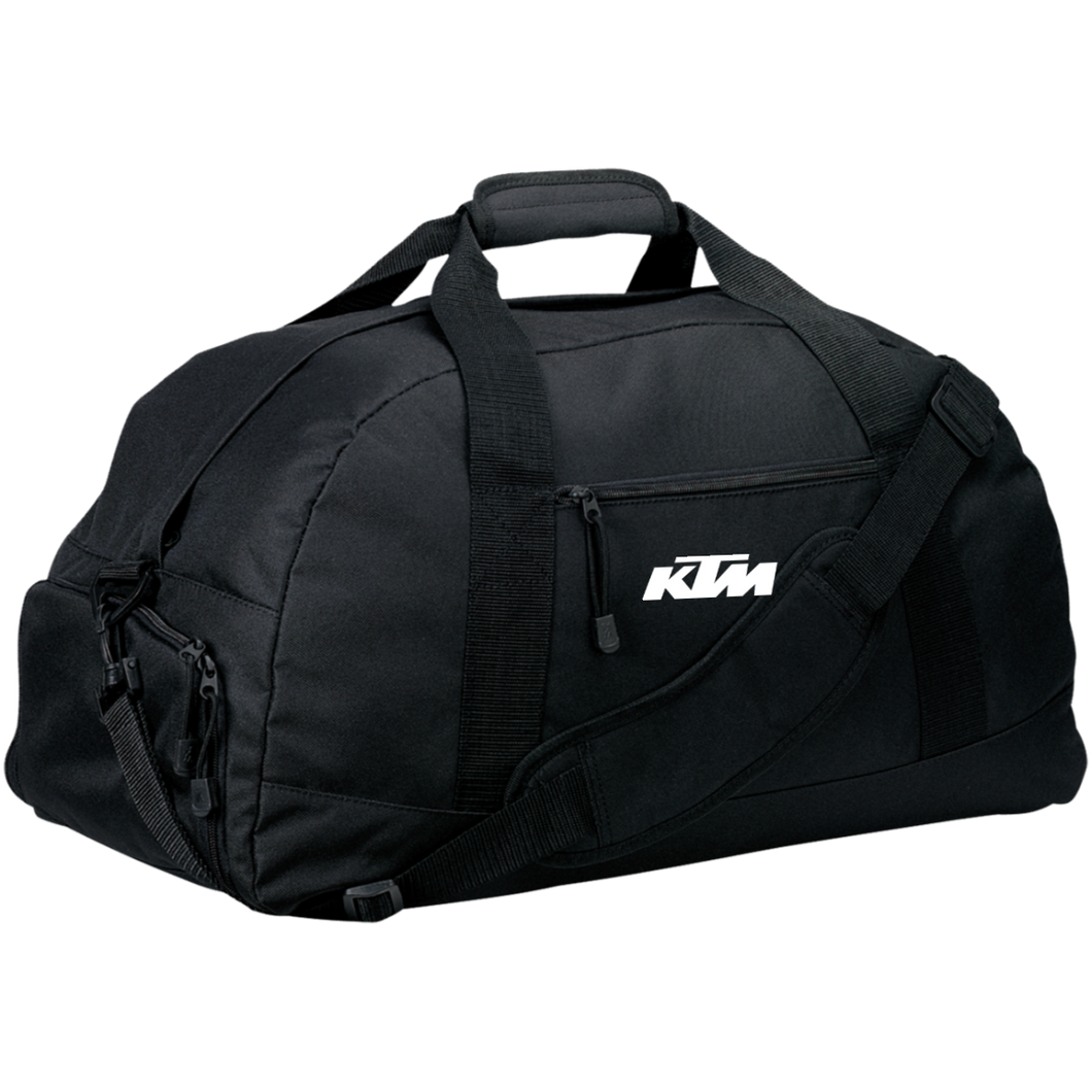 Classic White KTM Motorcycle Basic Large-Sized Duffel Bag