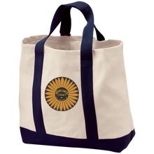 Sunflower Boats by Retro Boater B400 Port & Co. 2-Tone Shopping Tote
