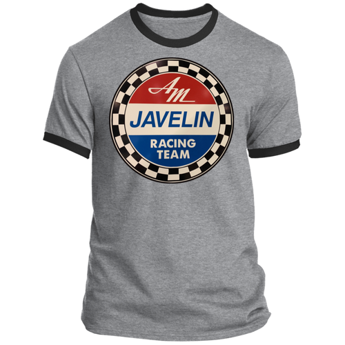 Vintage AMC American Motors Red, White, and Blue Javelin Racing Team Ringer Tee