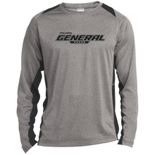 Classic Polaris General Riding Top UTV ST361LS Long Sleeve Heather Colorblock Performance Tee