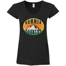 Hummer Country G64VL Gildan Ladies' Fitted Softstyle 4.5 oz V-Neck T-Shirt