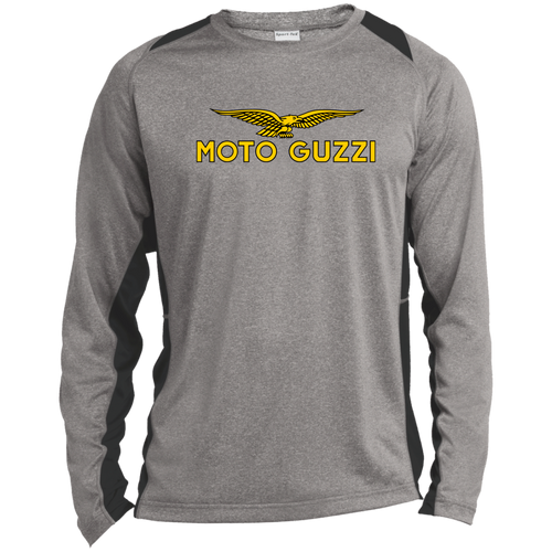 Moto Guzzi ST361LS Long Sleeve Heather Colorblock Performance Tee