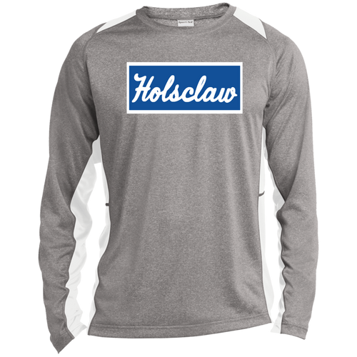 Vintage Holsclaw Trailers Long Sleeve Heather Colorblock Performance Tee