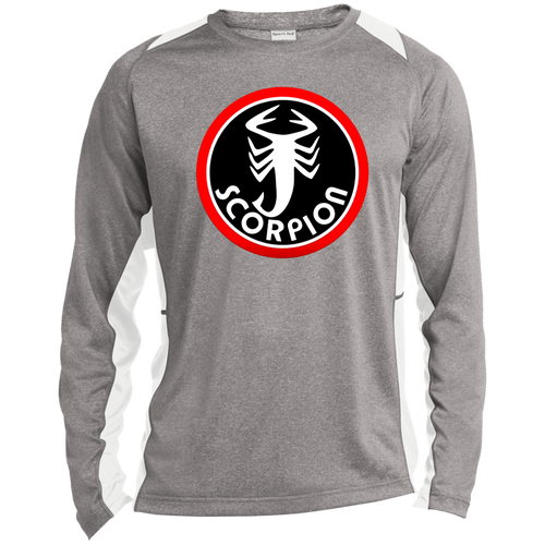Vintage Scorpion Snowmobile ST361LS Long Sleeve Heather Colorblock Performance Tee