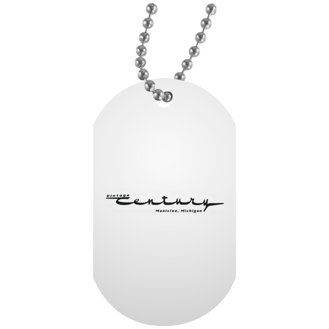 Vintage Century Boats of Manistee Michigan UN5588 White Dog Tag