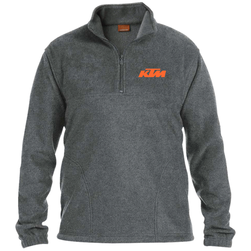 Classic White KTM Motorcycle 1/4 Zip Fleece Pullover