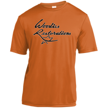 Woodies Restorations Logo in white outline YST350 Sport-Tek Youth Moisture-Wicking T-Shirt
