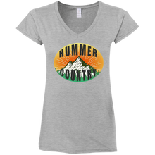 Hummer Country G64VL Gildan Ladies' Fitted Softstyle 4.5 oz V-Neck T-Shirt