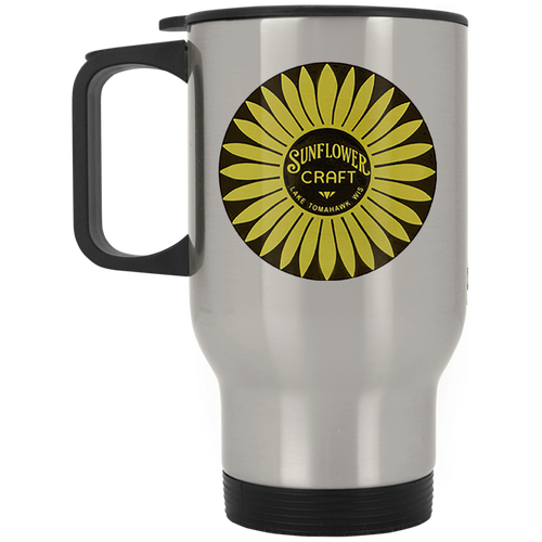 Sunflower Boats by Retro Boater XP8400S Silver Stainless Travel Mug